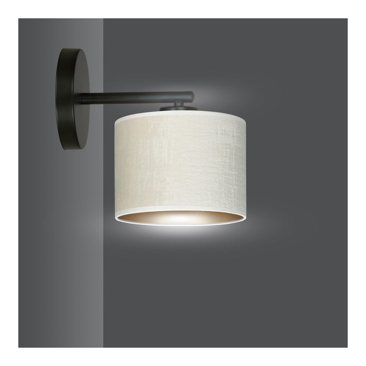 KINKIET HILDE K1 BL WHITE kolor biały / złoty