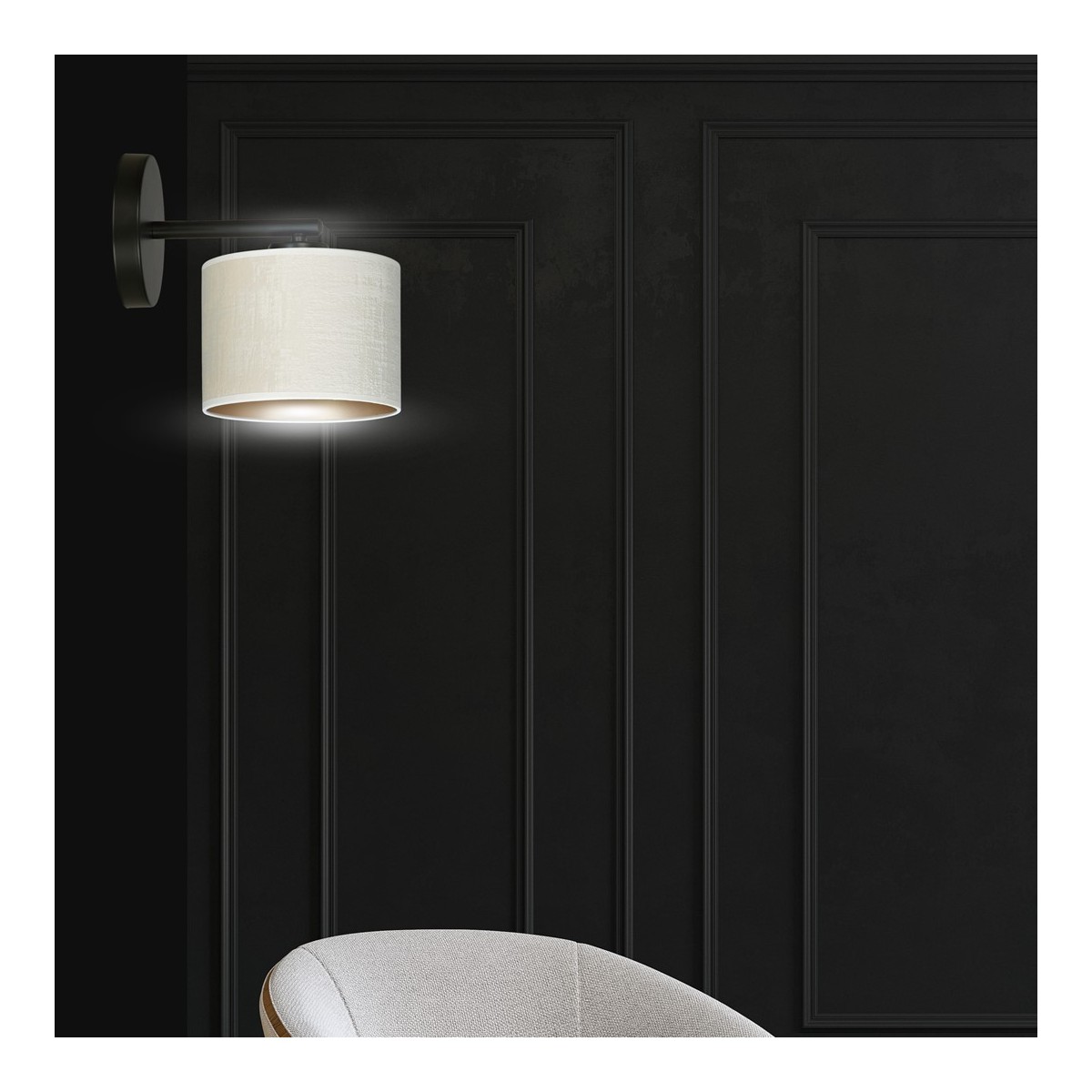 KINKIET HILDE K1 BL WHITE kolor biały / złoty