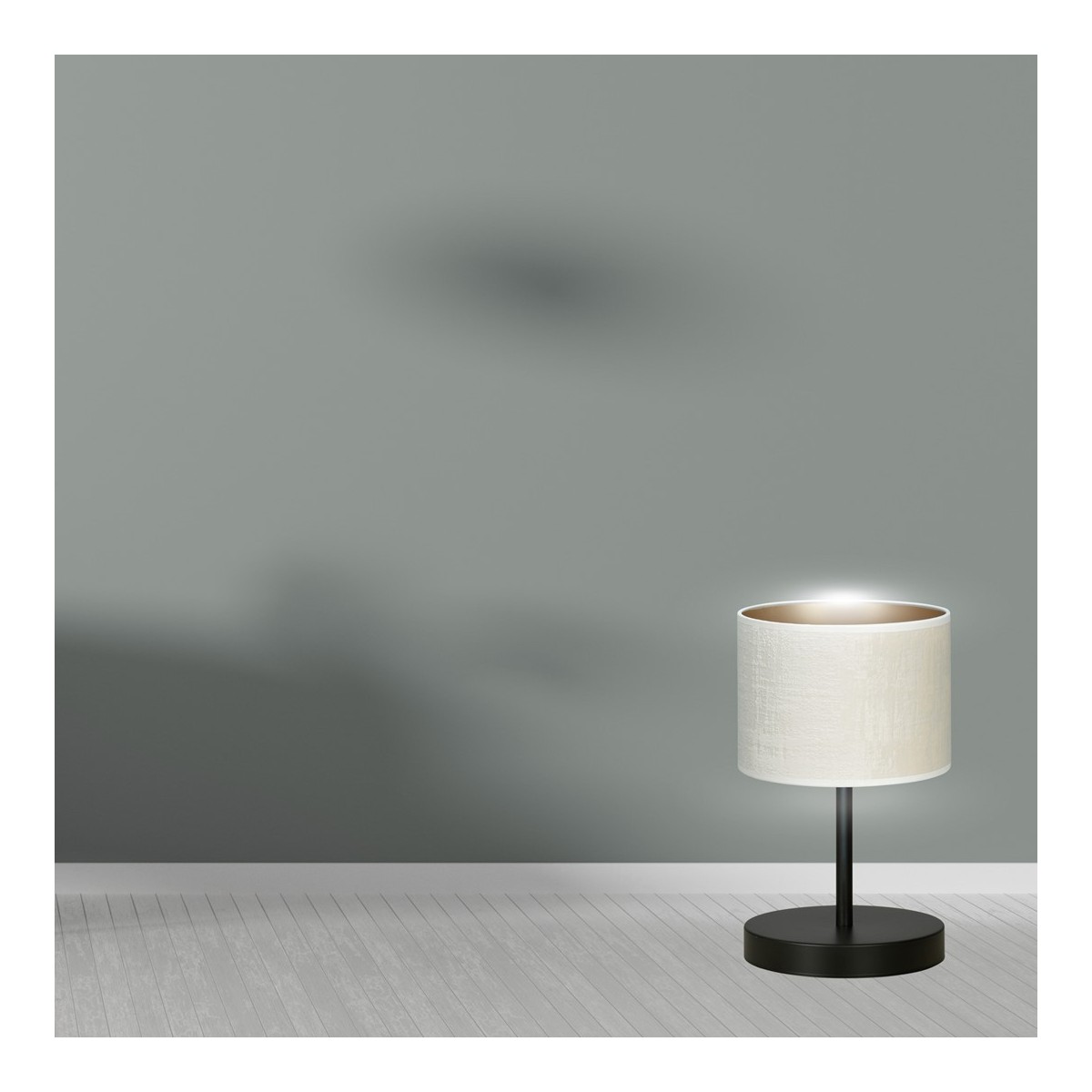 LAMPKA NOCNA  HILDE LN1 BL WHITE kolor biały / złoty