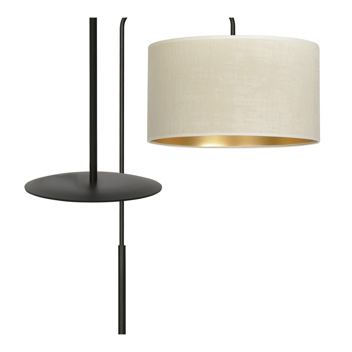 LAMPA STOJĄCA HILDE LP1 BL WHITE kolor biały / złoty