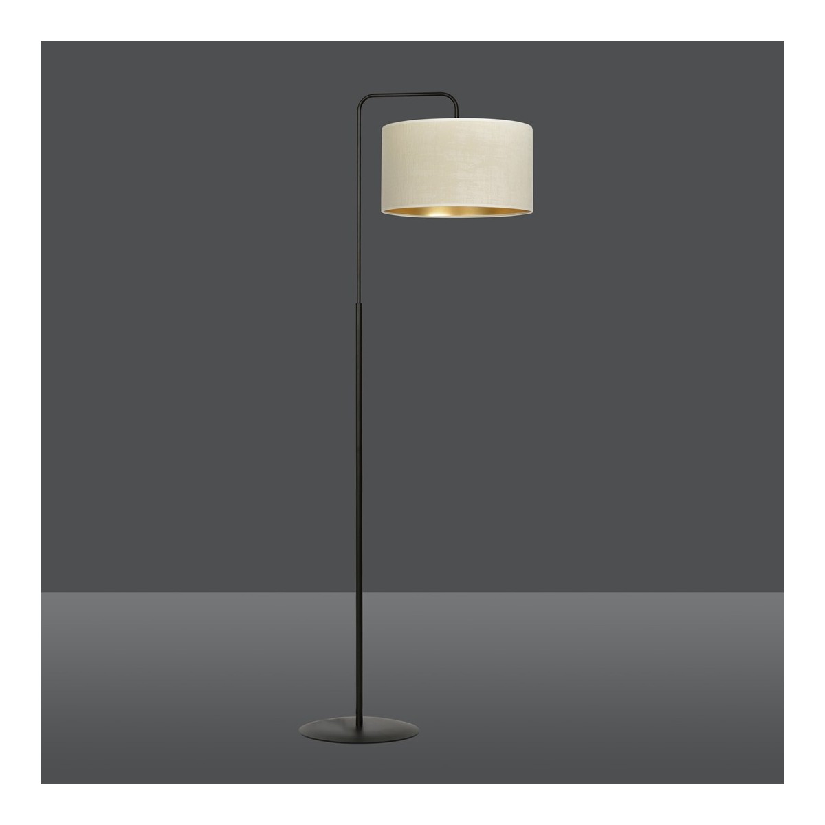 LAMPA STOJĄCA HILDE LP1 BL WHITE kolor biały / złoty