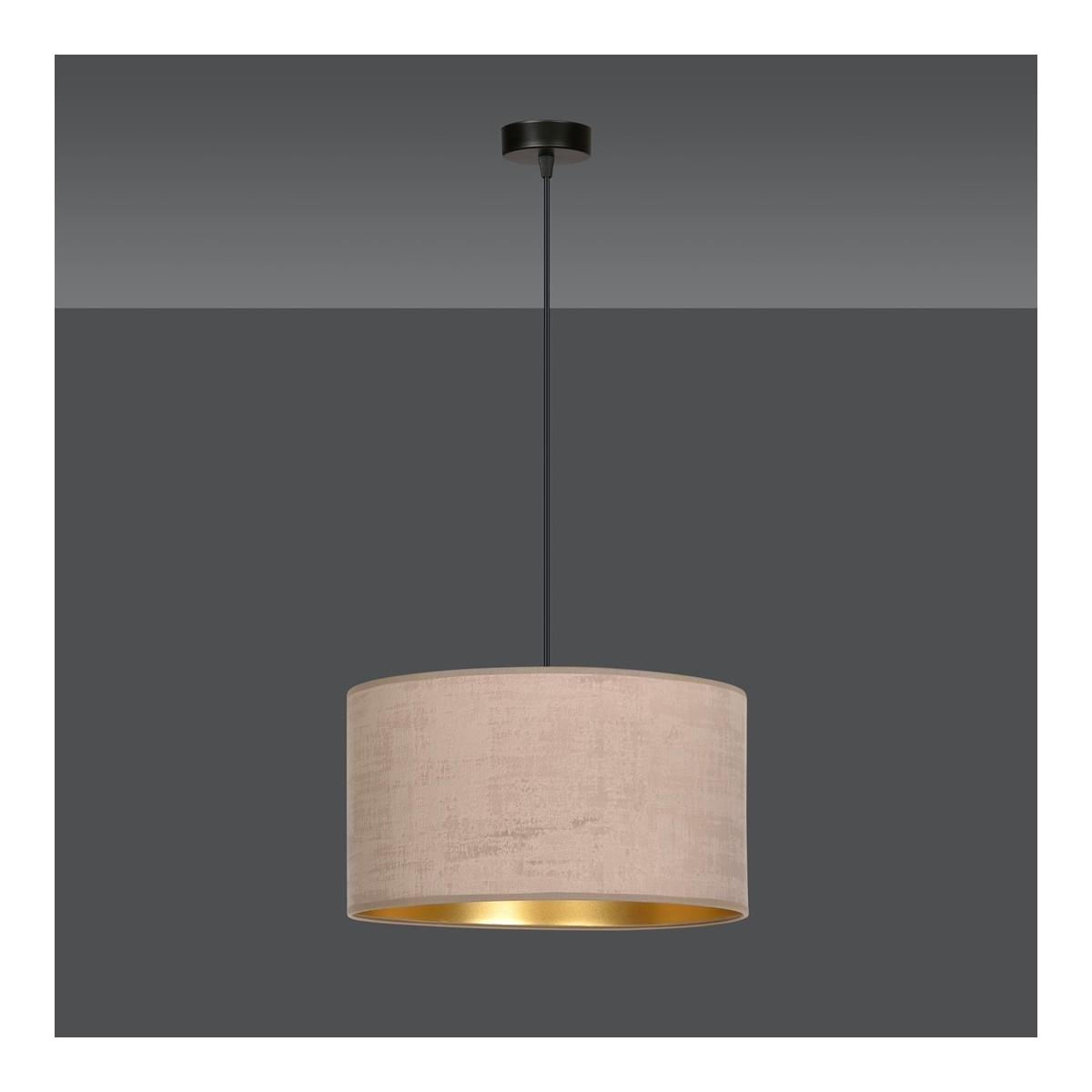 LAMPA WISZĄCA HILDE 1 BL ROSE kolor różowy / złoty