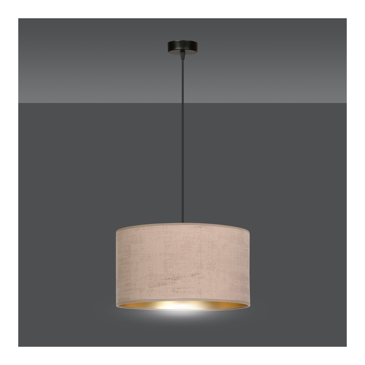 LAMPA WISZĄCA HILDE 1 BL ROSE kolor różowy / złoty