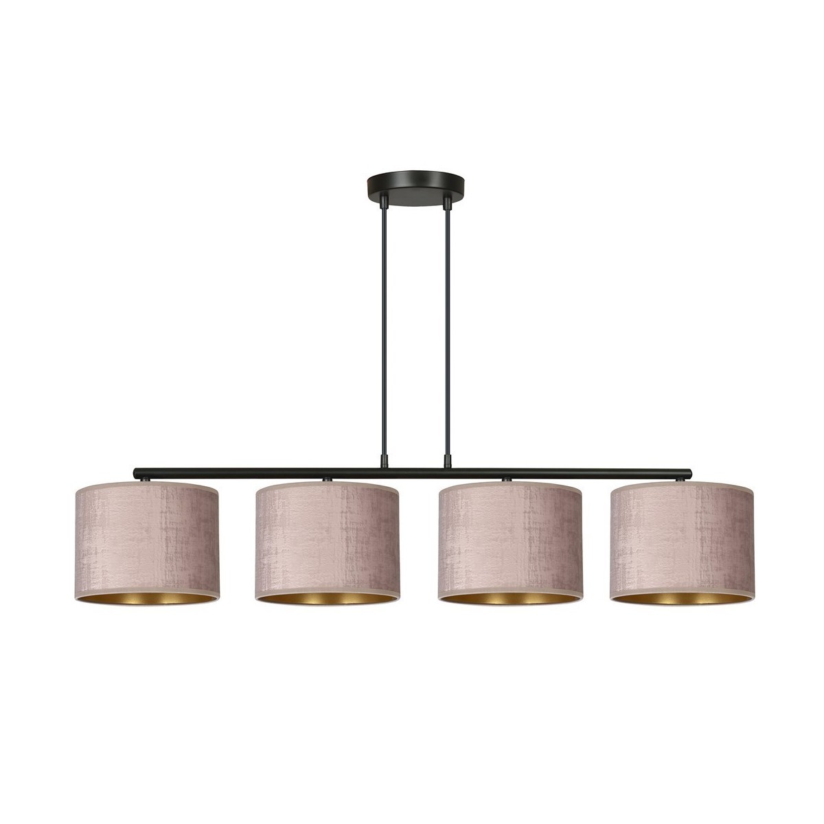 LAMPA WISZĄCA HILDE 4 BL ROSE kolor różowy / złoty