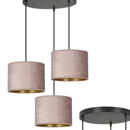 LAMPA WISZĄCA HILDE 3 BL PREMIUM ROSE kolor różowy / złoty