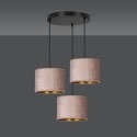 LAMPA WISZĄCA HILDE 3 BL PREMIUM ROSE kolor różowy / złoty