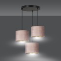 LAMPA WISZĄCA HILDE 3 BL PREMIUM ROSE kolor różowy / złoty
