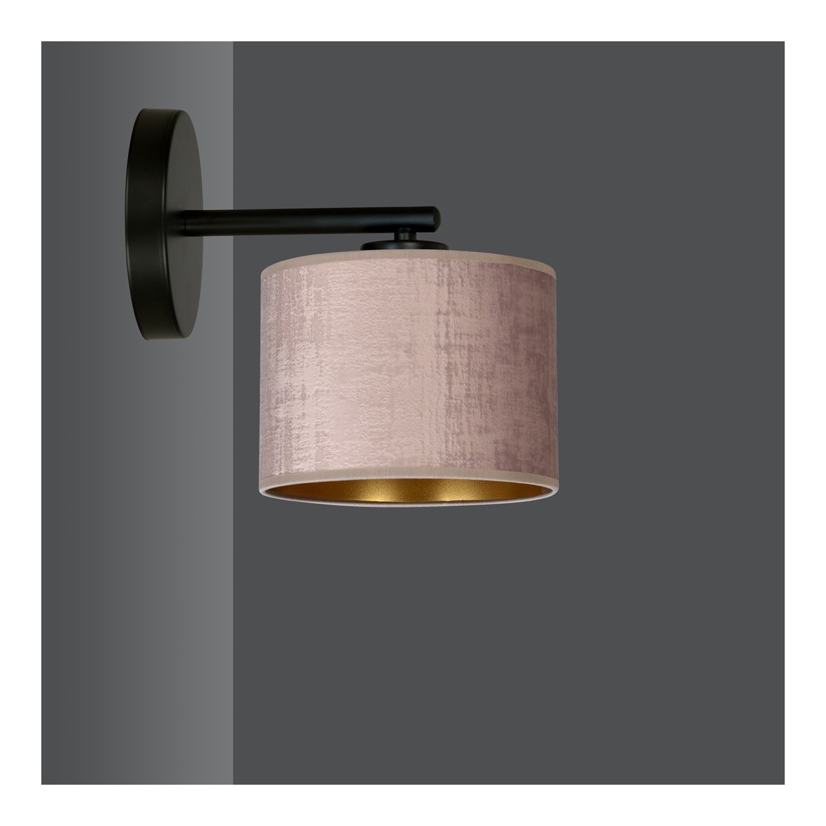 KINKIET HILDE K1 BL ROSE kolor różowy / złoty