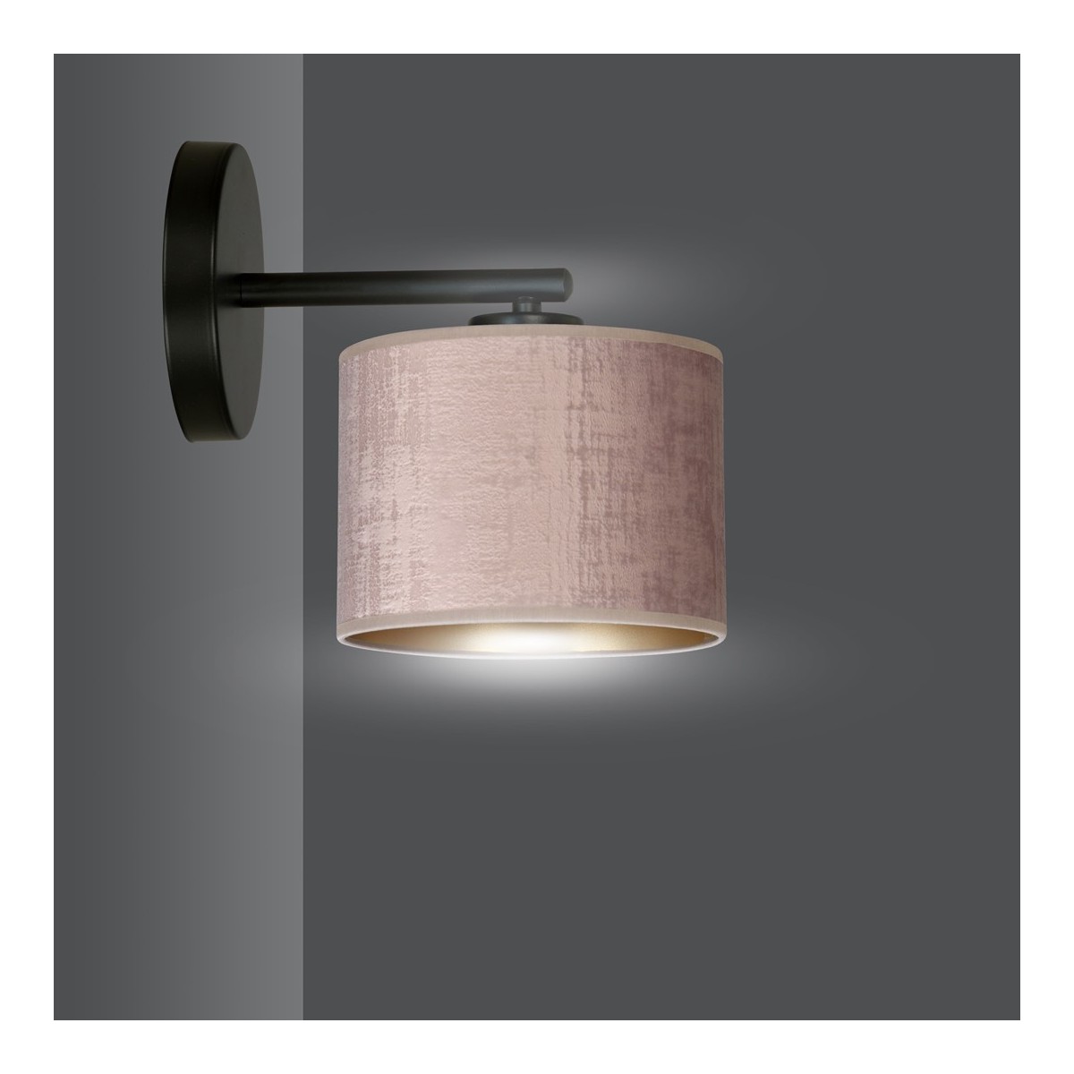 KINKIET HILDE K1 BL ROSE kolor różowy / złoty