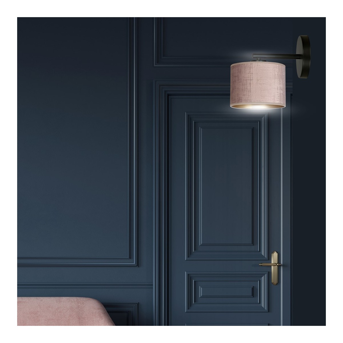 KINKIET HILDE K1 BL ROSE kolor różowy / złoty