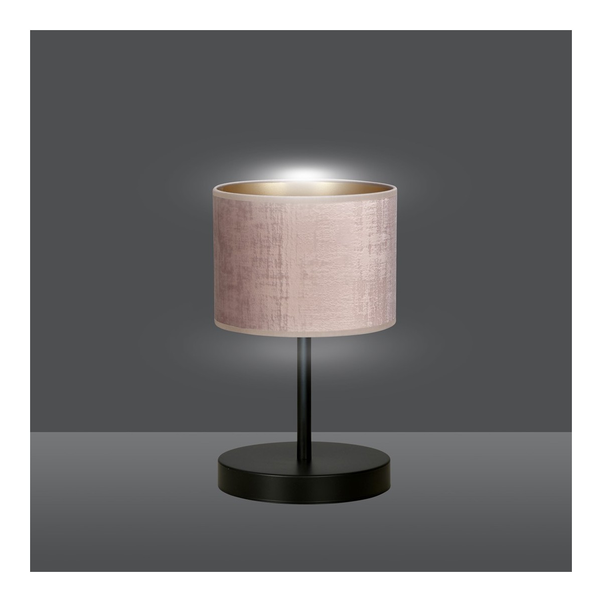 LAMPKA NOCNA  HILDE LN1 BL ROSE kolor różowy / złoty