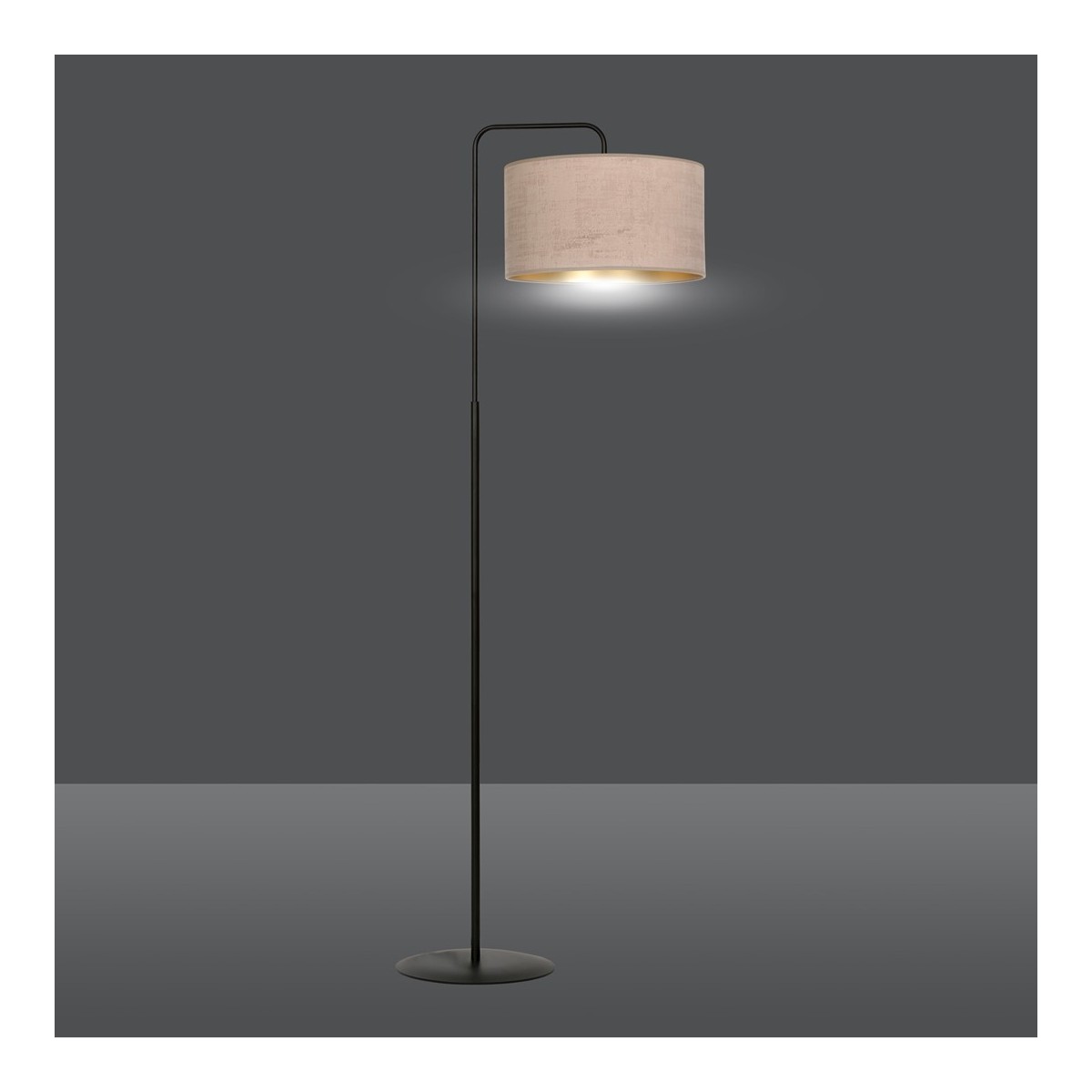 LAMPA STOJĄCA HILDE LP1 BL ROSE kolor różowy / złoty