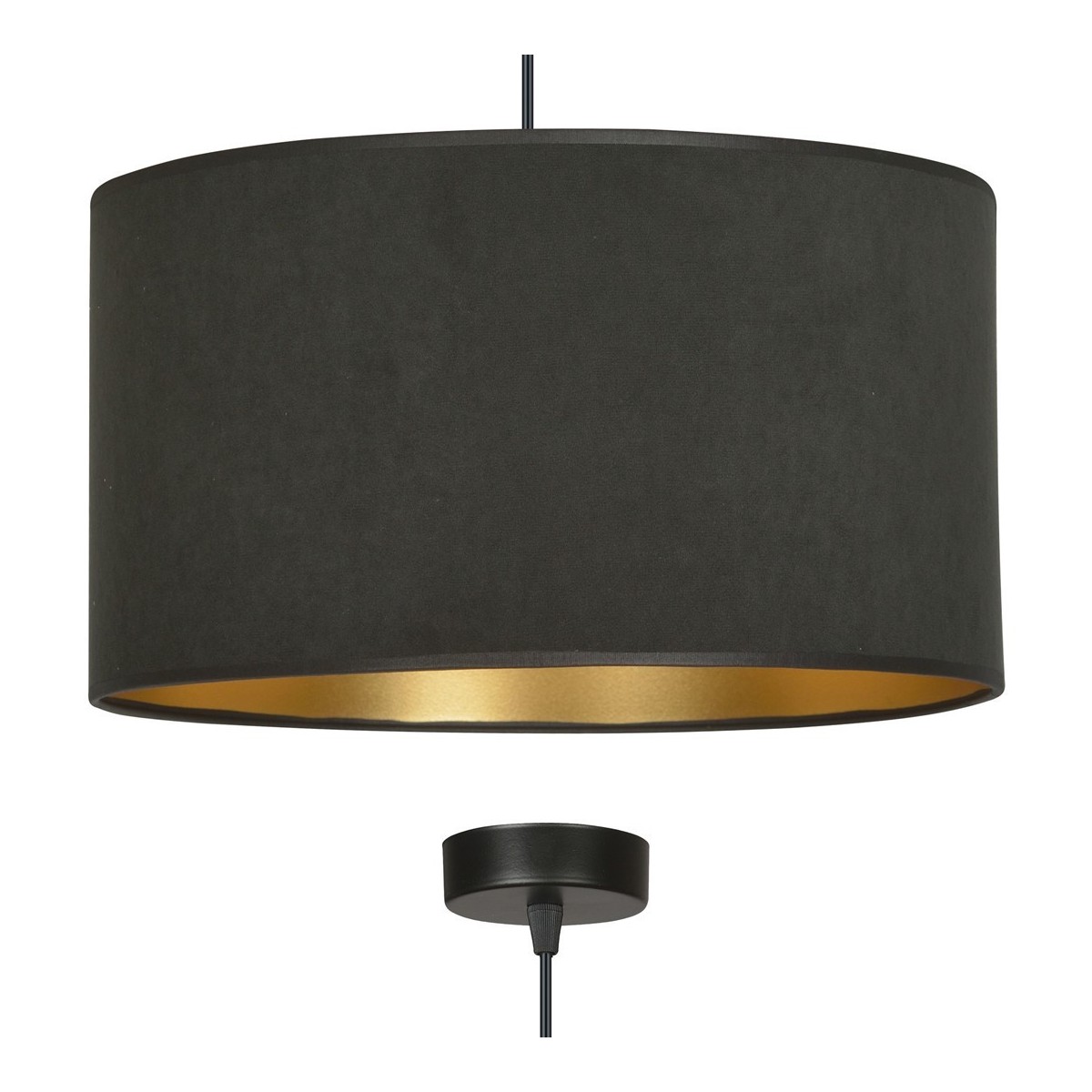 LAMPA WISZĄCA HILDE 1 BL BLACK kolor czarny / złoty