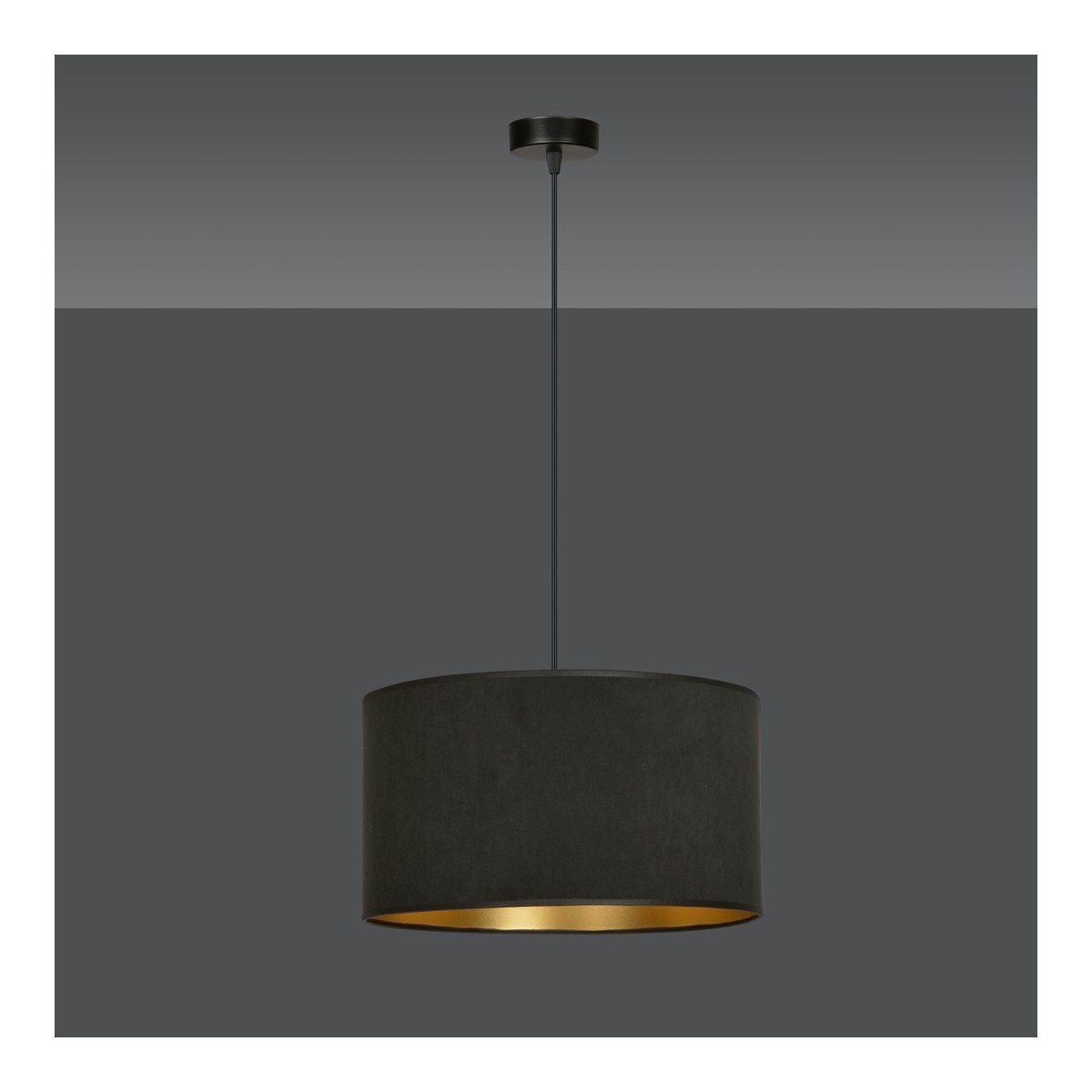 LAMPA WISZĄCA HILDE 1 BL BLACK kolor czarny / złoty