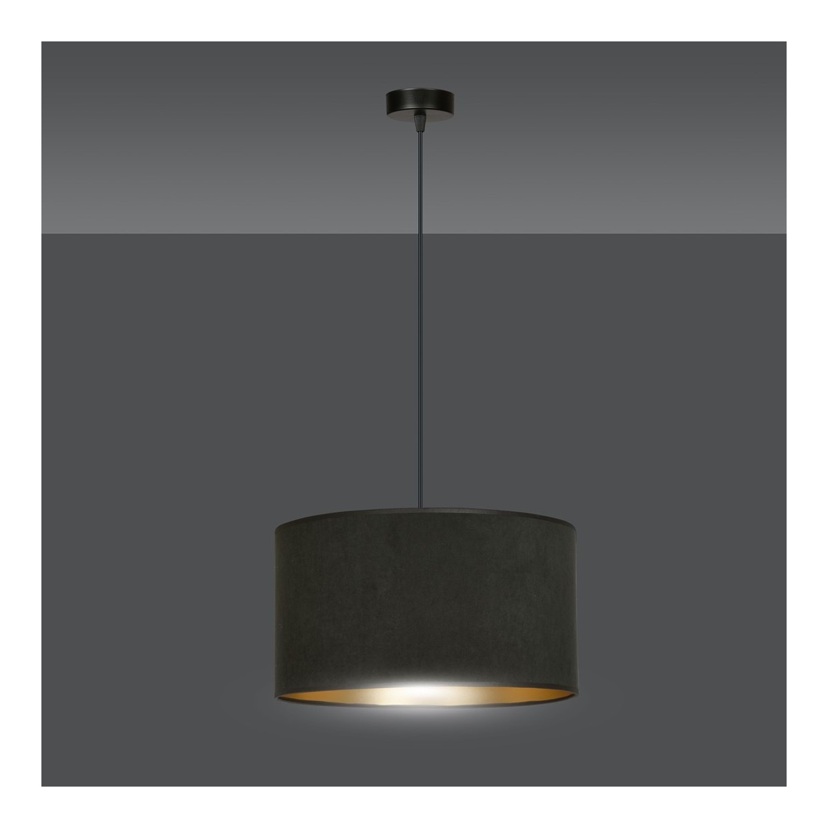 LAMPA WISZĄCA HILDE 1 BL BLACK kolor czarny / złoty
