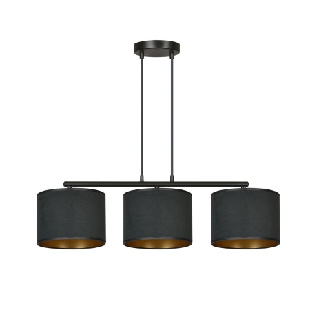 LAMPA WISZĄCA HILDE 3 BL BLACK kolor czarny / złoty