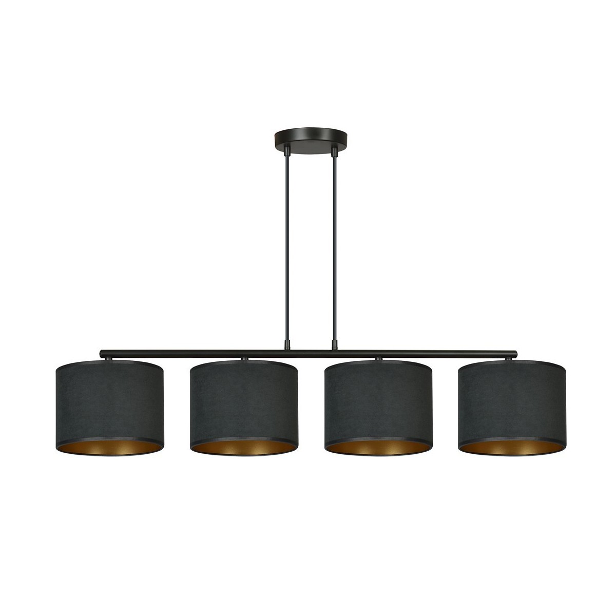LAMPA WISZĄCA HILDE 4 BL BLACK kolor czarny / złoty