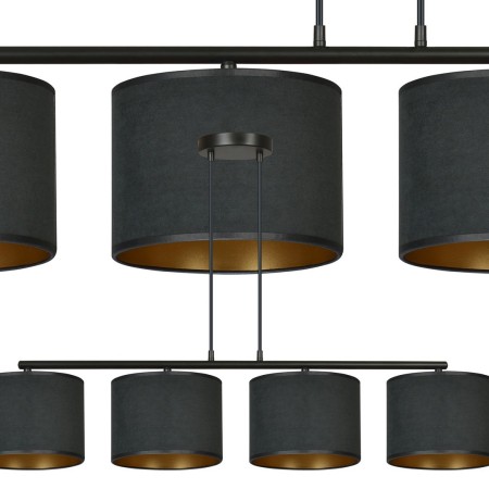 LAMPA WISZĄCA HILDE 4 BL BLACK kolor czarny / złoty