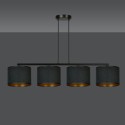 LAMPA WISZĄCA HILDE 4 BL BLACK kolor czarny / złoty