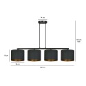 LAMPA WISZĄCA HILDE 4 BL BLACK kolor czarny / złoty