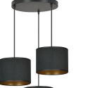 LAMPA WISZĄCA HILDE 3 BL PREMIUM BLACK kolor czarny / złoty