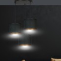 LAMPA WISZĄCA HILDE 3 BL PREMIUM BLACK kolor czarny / złoty