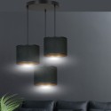 LAMPA WISZĄCA HILDE 3 BL PREMIUM BLACK kolor czarny / złoty