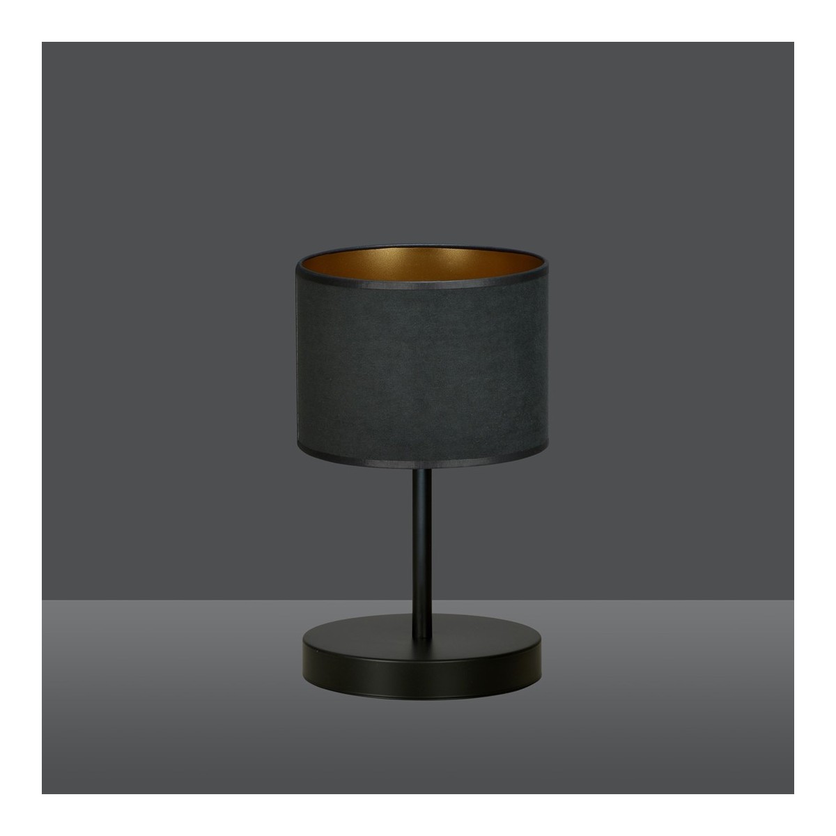 LAMPKA NOCNA  HILDE LN1 BL BLACK kolor czarny / złoty