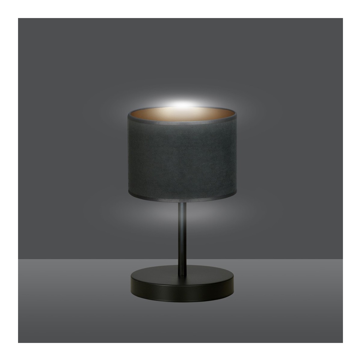 LAMPKA NOCNA  HILDE LN1 BL BLACK kolor czarny / złoty