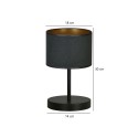 LAMPKA NOCNA  HILDE LN1 BL BLACK kolor czarny / złoty