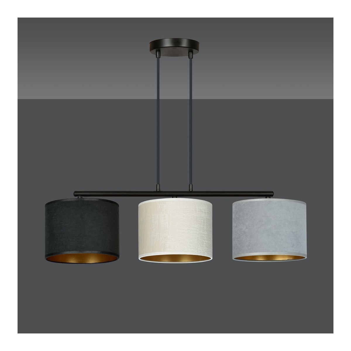 LAMPA WISZĄCA HILDE 3 BL MIX kolor multikolor