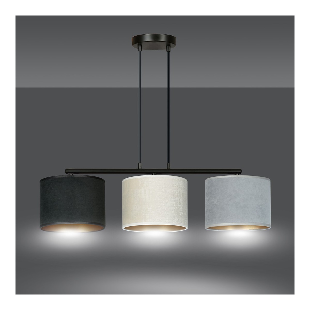 LAMPA WISZĄCA HILDE 3 BL MIX kolor multikolor