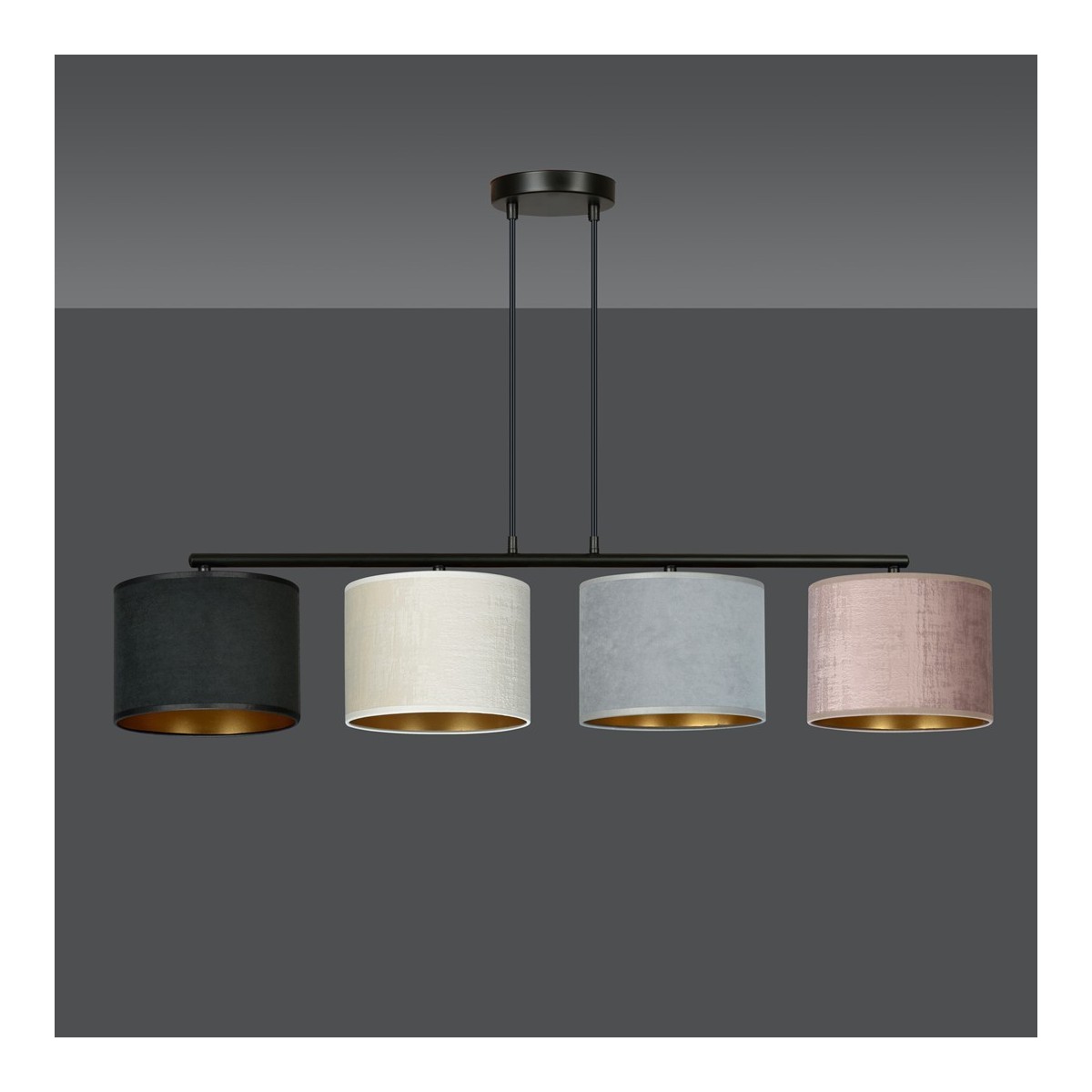 LAMPA WISZĄCA HILDE 4 BL MIX kolor multikolor