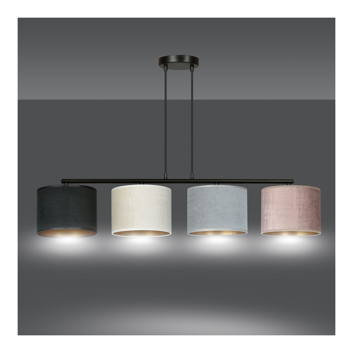 LAMPA WISZĄCA HILDE 4 BL MIX kolor multikolor