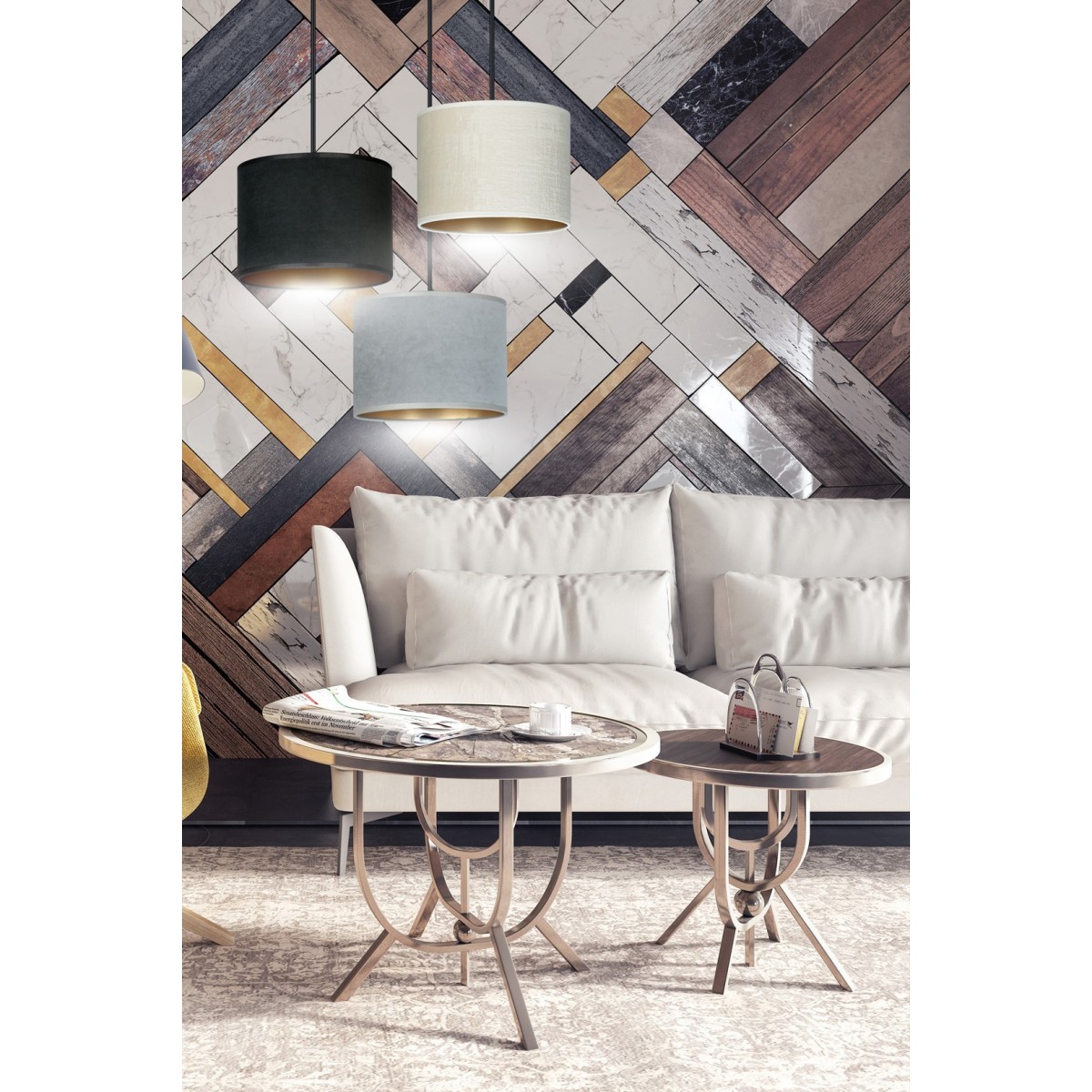 LAMPA WISZĄCA HILDE 3 BL PREMIUM MIX kolor multikolor