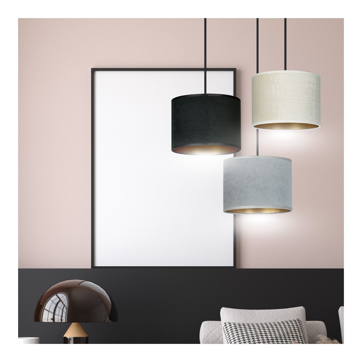 LAMPA WISZĄCA HILDE 3 BL PREMIUM MIX kolor multikolor