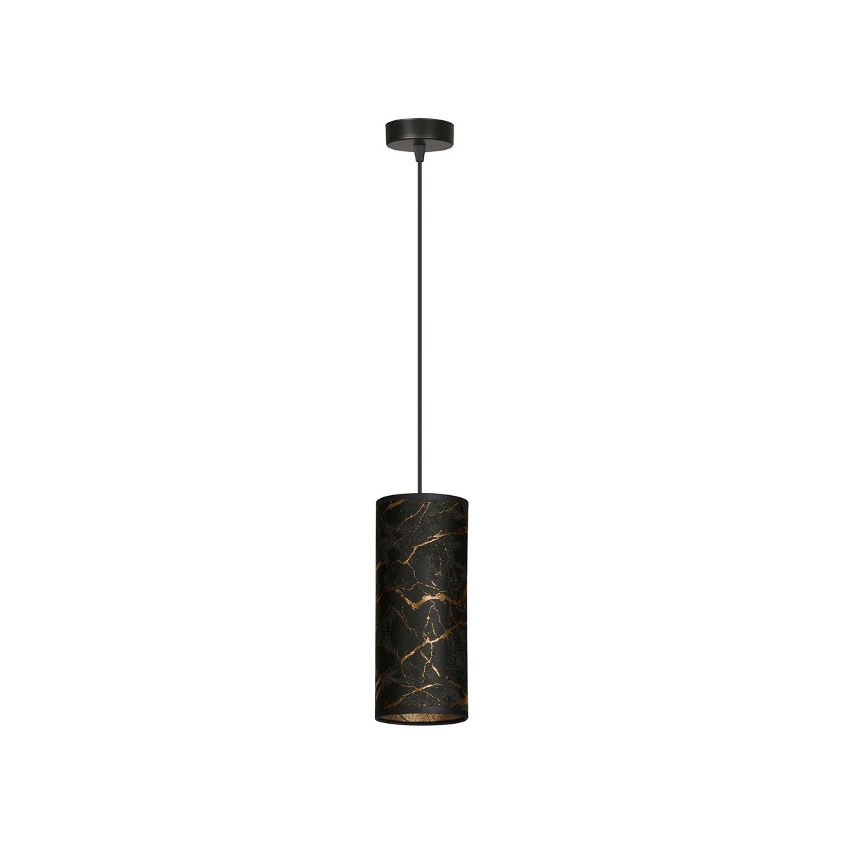 LAMPA WISZĄCA KARLI 1 BL MARBEL BLACK kolor czarny / złoty