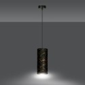 LAMPA WISZĄCA KARLI 1 BL MARBEL BLACK kolor czarny / złoty