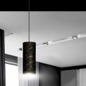 LAMPA WISZĄCA KARLI 1 BL MARBEL BLACK kolor czarny / złoty