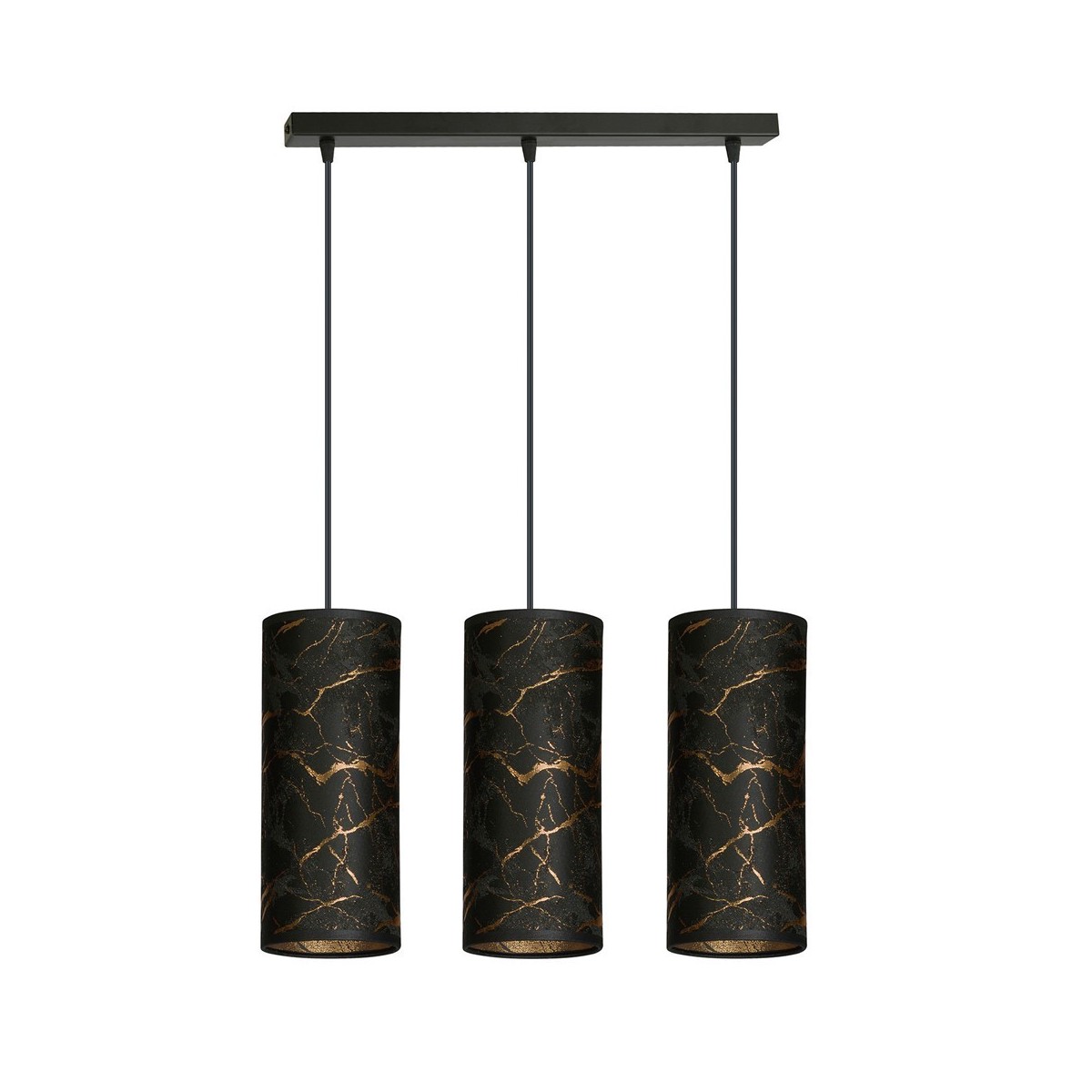 LAMPA WISZĄCA KARLI 3 BL MARBEL BLACK kolor czarny / złoty
