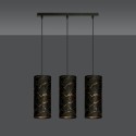 LAMPA WISZĄCA KARLI 3 BL MARBEL BLACK kolor czarny / złoty