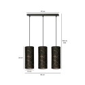 LAMPA WISZĄCA KARLI 3 BL MARBEL BLACK kolor czarny / złoty