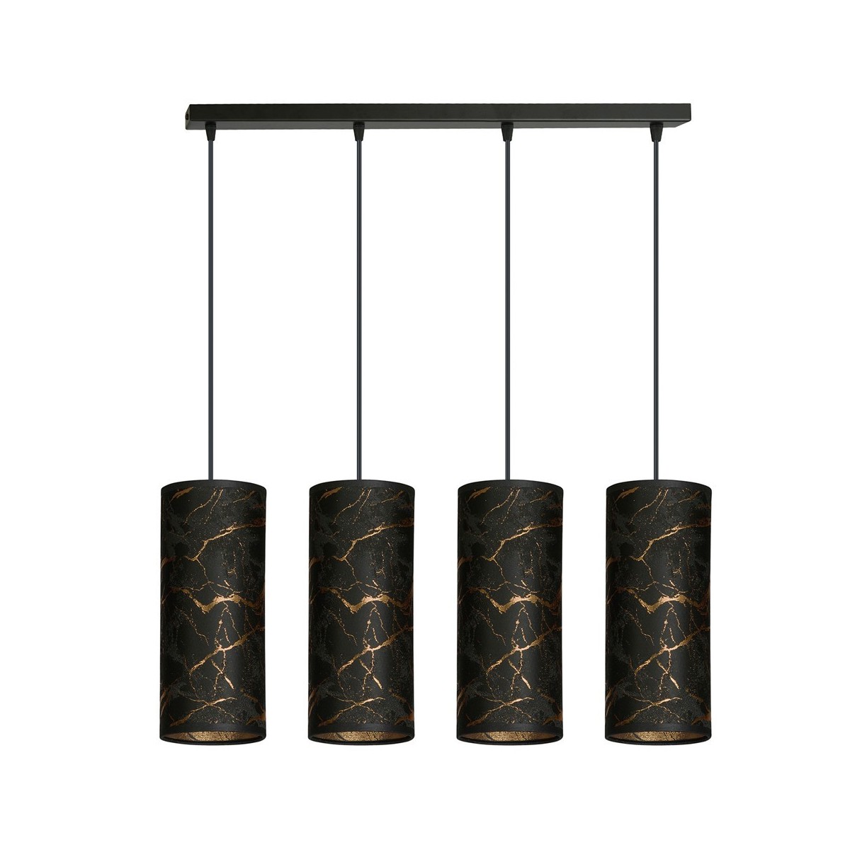 LAMPA WISZĄCA KARLI 4 BL MARBEL BLACK kolor czarny / złoty