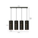 LAMPA WISZĄCA KARLI 4 BL MARBEL BLACK kolor czarny / złoty