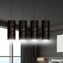 LAMPA WISZĄCA KARLI 4 BL MARBEL BLACK kolor czarny / złoty