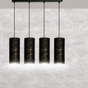 LAMPA WISZĄCA KARLI 4 BL MARBEL BLACK kolor czarny / złoty