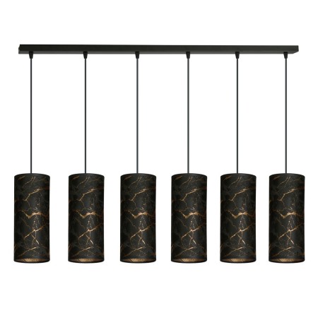 LAMPA WISZĄCA KARLI 6 BL MARBEL BLACK kolor czarny / złoty