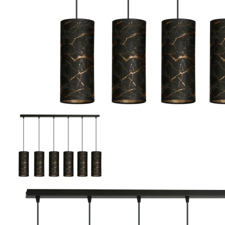 LAMPA WISZĄCA KARLI 6 BL MARBEL BLACK kolor czarny / złoty