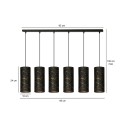 LAMPA WISZĄCA KARLI 6 BL MARBEL BLACK kolor czarny / złoty