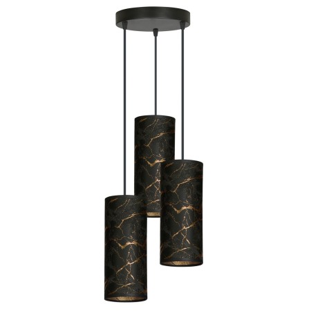 LAMPA WISZĄCA KARLI 3 BL PREMIUM MARBEL BLACK kolor czarny / złoty